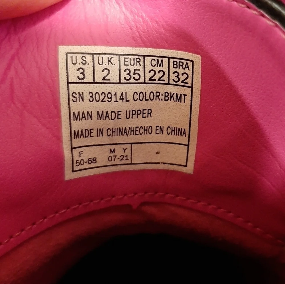 Skechers Boots Girls 3 Black Gravlen Combat Rainbow Kids Grunge Hipster Pride